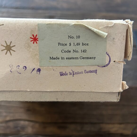 Vintage East Germany Glass Christmas Ornaments • Set of 10 • Original Box • MCM - Picture 6 of 6